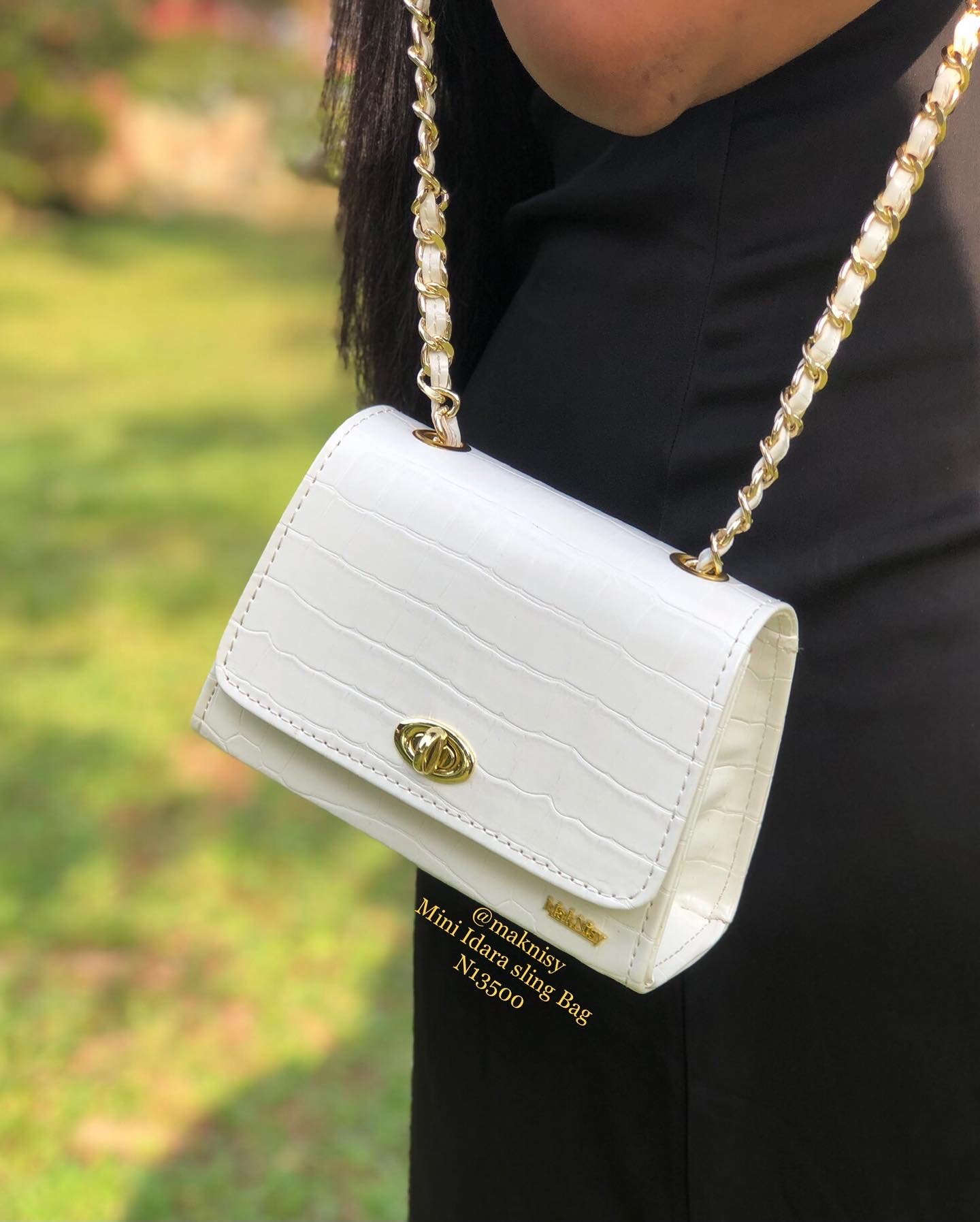 White Mini Idara Sling Bag – Mak Nisy Online Store
